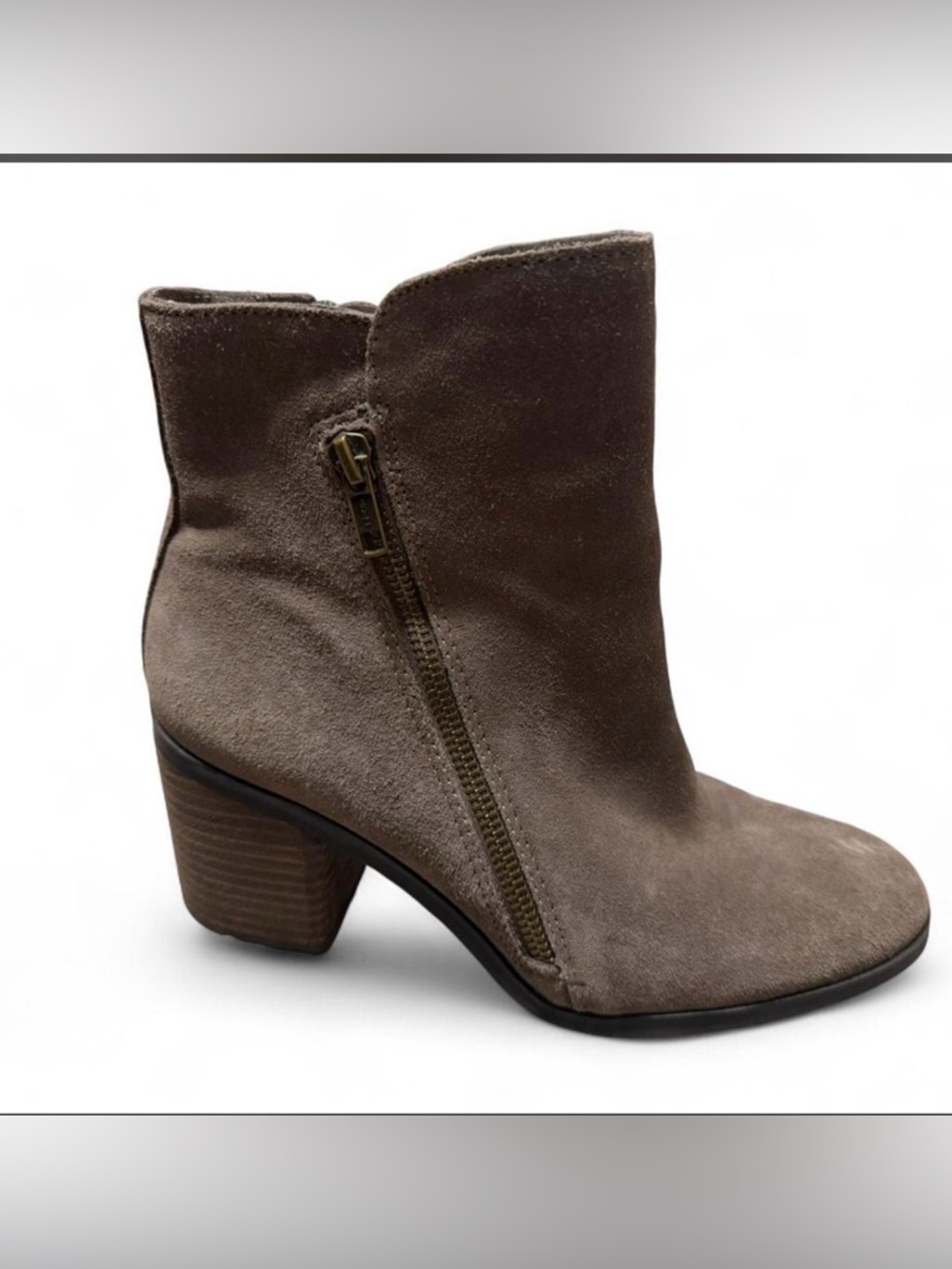 Crown Vintage Suede Ankle Boots in Taupe Brown